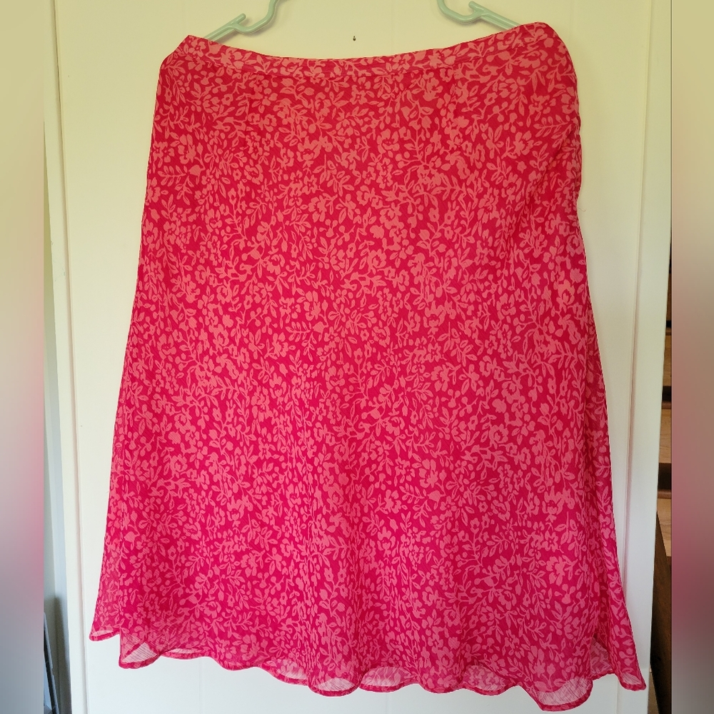 Jaclyn Smith Red Midi A-Line Skirt for Cocktail